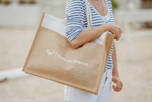 Load image into Gallery viewer, Large jute natural Market bag
